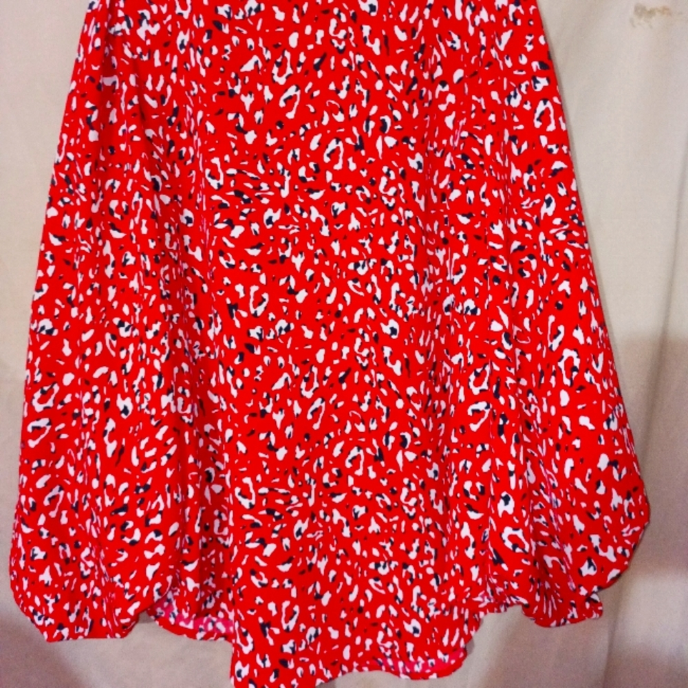 MSRP $89 Women's Sanctuary Noelle Smocked Cuff Blouse Red Size XS | eBay